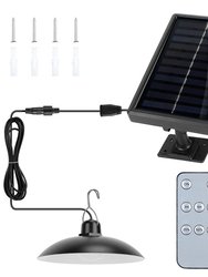 Solar Shed Lights Dimmable Timing Auto Off Sensor Hanging Lamp IP65 Waterproof Remote Control Pendant Light - White