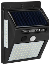 Solar Wall Light Outdoor 100 LEDs PIR Motion Sensor Lamps IP65 Waterproof Lighting For Garage Front Door Garden Pathway - Black