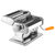 Stainless Steel Pasta Maker Roller - 6 Thickness Settings, Fettuccine Noodle - 1 Machine - Chrome
