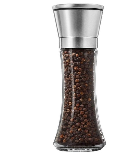 Fresh Fab Finds Stainless Steel Salt Pepper Grinder - Glass Mill with Adjustable Coarseness (2 Pack) - Chrome product