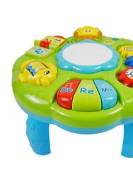 Toddler Musical Learning Table Educational Baby Toys Musical Activity Table Learning Center For 6+ Months Boys Girls Gift - Green