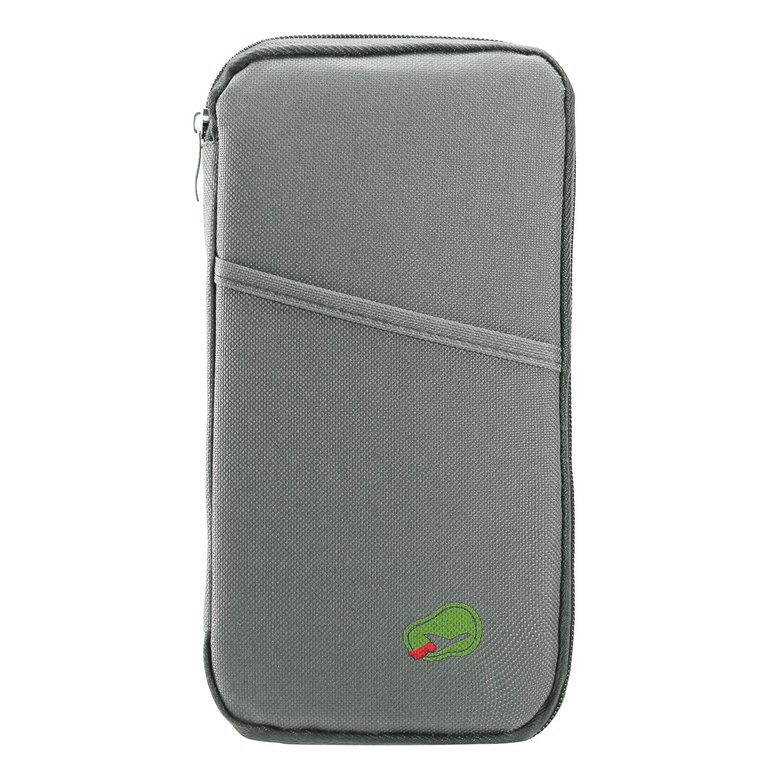 Travel Passport Wallet 12 Cells Ticket ID Credit Card Holder Water Repellent Documents Phone Organizer - Silver - Silver