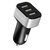 Triple USB Car Charger - 30W, 5.5A - iPhone XS/XS Max/8 Plus, Galaxy S7/S6 - Compact - Silver