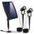 Twin Solar Spotlight Outdoor Light Sensor Lamps Wall Lawn Garden Pathway Waterproof - Black