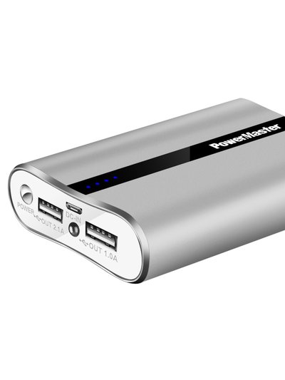 Fresh Fab Finds Ultra-Compact PowerMaster 12000mAh Charger - Dual USB Ports, Fast Charging - Ideal for IOS Phone - 3.1A Output - Silver product