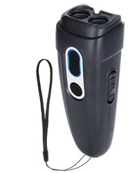 Ultrasonic Anti Barking Device Rechargeable Handheld Dog Barking Deterrent With 4 Modes LED Flashlight Dog Repeller - Black