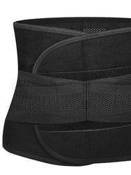 Unisex Back Brace Belt Lumbar Support Belt Lower Back Brace Pain Relief Waist Wrap Band Adjustable Support Straps - Black