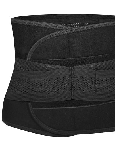 Fresh Fab Finds Unisex Back Brace Belt Lumbar Support Belt Lower Back Brace Pain Relief Waist Wrap Band Adjustable Support Straps - Black product