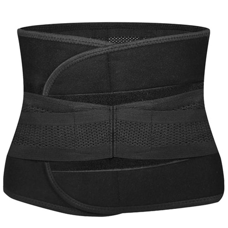 Unisex Back Brace Belt Lumbar Support Belt Lower Back Brace Pain Relief Waist Wrap Band Adjustable Support Straps - Black