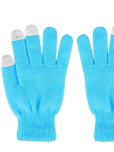 Fresh Fab Finds Unisex Winter Knit Gloves Touchscreen Outdoor Windproof Cycling Skiing Warm Gloves - Blue product