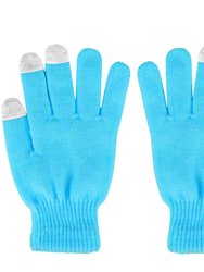 Unisex Winter Knit Gloves Touchscreen Outdoor Windproof Cycling Skiing Warm Gloves - Blue - Blue