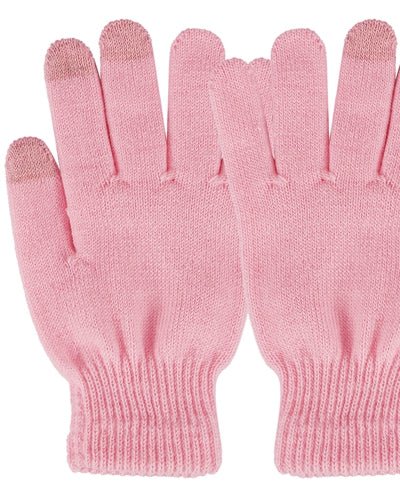 Fresh Fab Finds Unisex Winter Knit Gloves Touchscreen Outdoor Windproof Cycling Skiing Warm Gloves - Pink product
