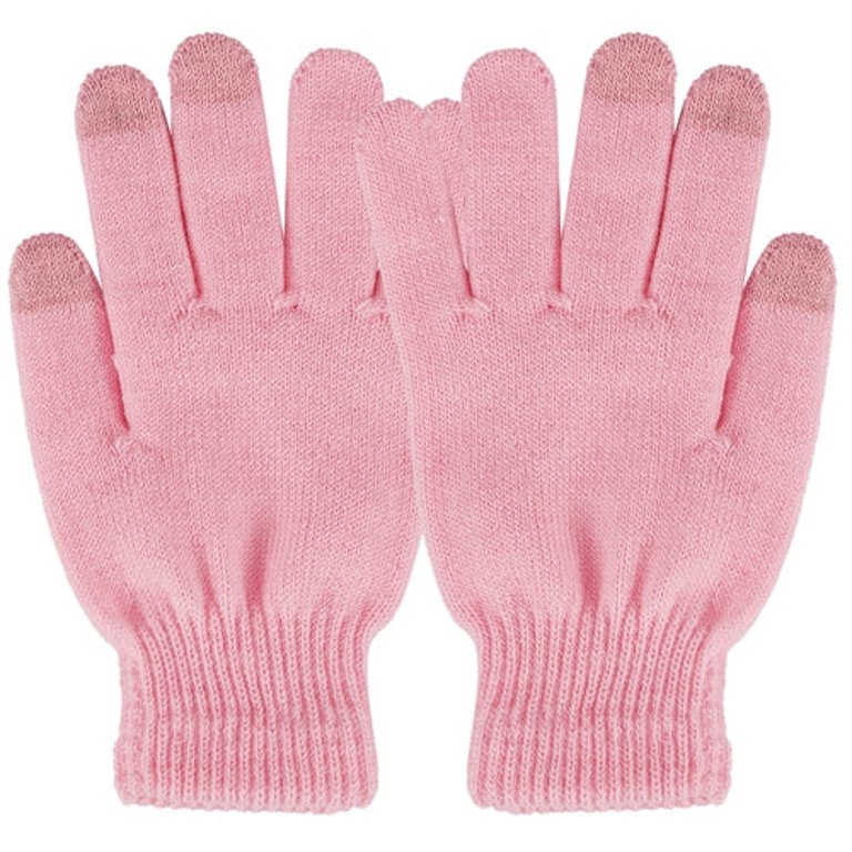 Unisex Winter Knit Gloves Touchscreen Outdoor Windproof Cycling Skiing Warm Gloves - Pink - Pink