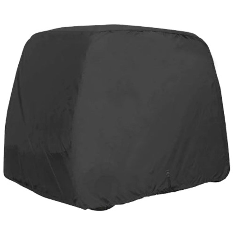 Universal 4 Passengers Golf Cart Cover 210D Water-Resistant UV-Resistant Outdoor Cover Fits For EZGO Club Car Yamaha - Black