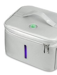 UV Disinfection Bag - Portable LED UV Sanitizer Box for Baby Bottles, Toys, Underwear, Toothbrush - USB-Powered - Gray