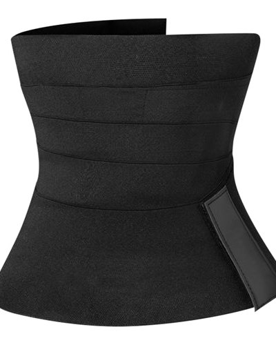 Fresh Fab Finds Waist Trainer Wrap Women Waist Trimmer Belt Bandage Tummy Sweat Band Belly Body Shaper Compression for Stomach Belly Tummy - Black product