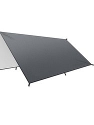 Waterproof Camping Tarp Kit Tent Canopy Awning Portable Rain Fly for Outdoor Picnic Hammock Hiking Backpacking Travelling UV Protection 9.84*9.84ft