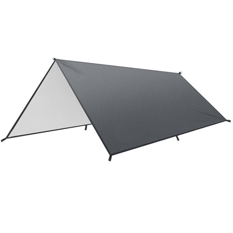 Waterproof Camping Tarp Kit Tent Canopy Awning Portable Rain Fly for Outdoor Picnic Hammock Hiking Backpacking Travelling UV Protection 9.84*9.84ft