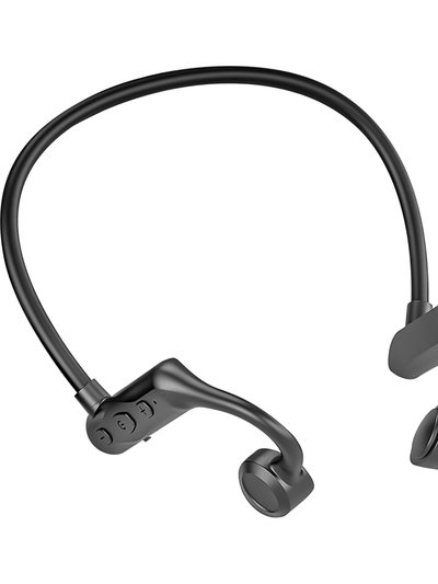 Fresh Fab Finds Waterproof Wireless V5.1 Bone Conduction Earphones - Open-Ear Headsets with Mic - Music Sport Earphone - 2 Packs - Black product