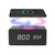 Wireless Charger Alarm Clock With Voice Control & Temperature Display (Black) - Black