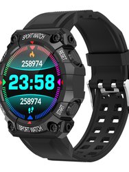 Wireless Fitness Tracker - Waterproof Smart Watch with Heart Rate, Blood Pressure, Sleep Monitor - Android IOS - Black