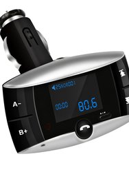 Wireless FM Transmitter USB Charger Hands-free Call MP3 Player SD Card Aux-in LED Display Remote - Black