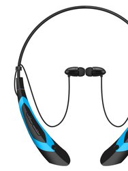 Wireless Neckband Headphones V5.0 - Sweat-proof Sport Headsets - In-Ear Magnetic Neckbands - Deep Bass Earphone With Mic - 2 Packs - Blue