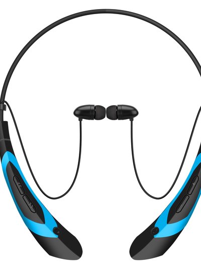 Fresh Fab Finds Wireless Neckband Headphones V5.0 - Sweat-proof Sport Headsets - In-Ear Magnetic Neckbands - Deep Bass Earphone With Mic - 2 Packs - Blue product