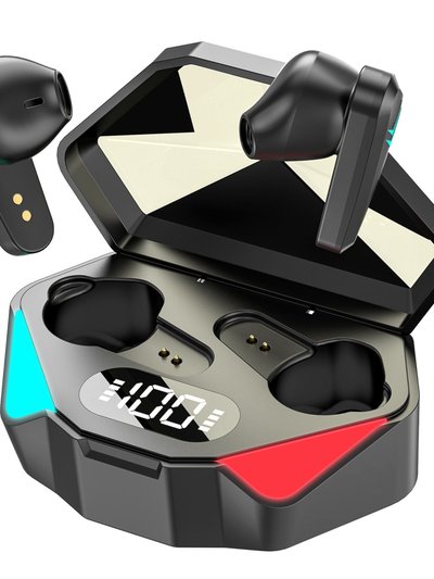Fresh Fab Finds Wireless TWS 5.0 Earbuds With Charging Case - Waterproof, Low Latency, Game Mode - Black product