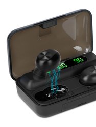 Wireless TWS Earbuds - 5.1 Stereo Headset, Noise Canceling, Mic, Magnetic Charging Dock - for Driving, Working, Traveling - Packs & Pieces - Black