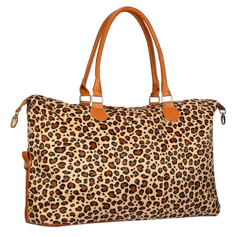 Women Duffle Bag Travel Luggage Bags Weekend Overnight Bag Tote Bags Shoulder Handle Bags Portable Diaper Bag - Brown