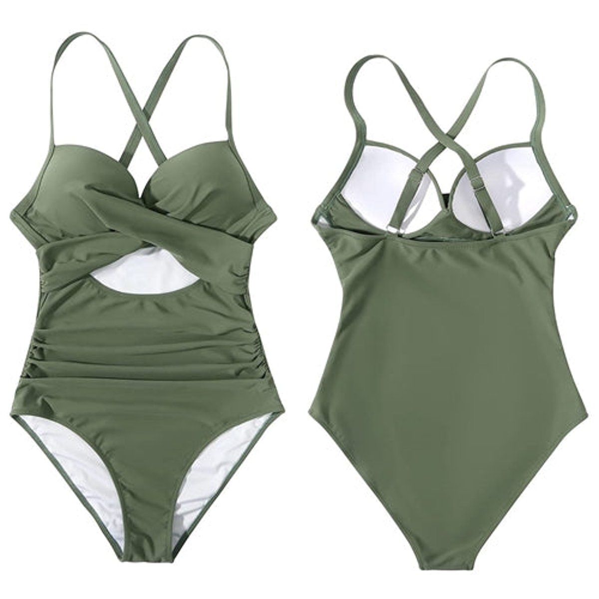  Womens One Piece Swimsuits Tummy Control Cutout