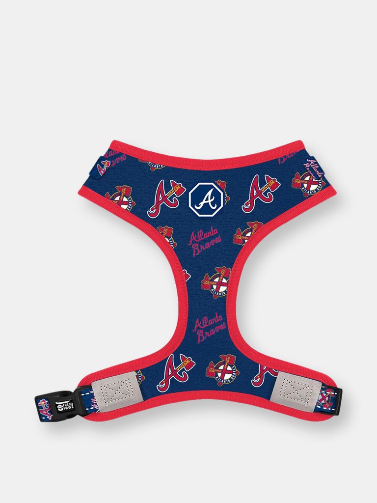 Atlanta Braves x Fresh Pawz | Adjustable Mesh Harness - Navy