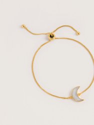 Adjustable Gold Moon Bracelet