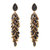 Gold And Black Crystal Long Drops