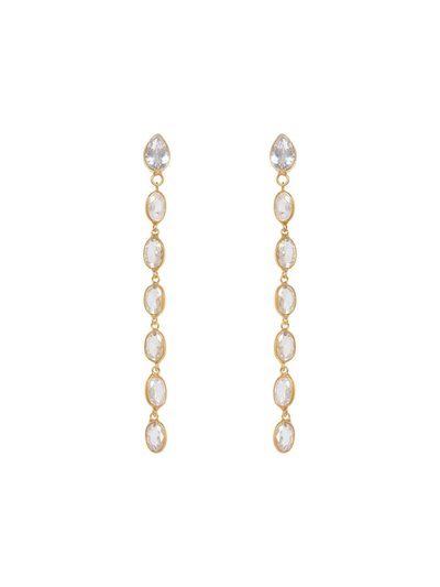 Freya Rose Oval Crystal Framed Long Drops product