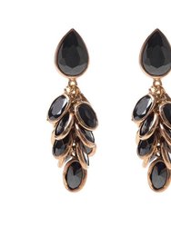 Petite Black And Rose Gold Crystal Drops
