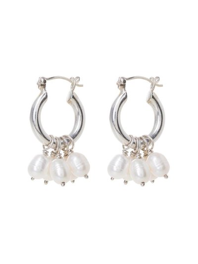 Freya Rose Silver Mini Hoops With Detachable Pearls product