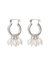 Silver Mini Hoops With Detachable Pearls - Silver