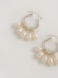 Silver Mini Hoops With Detachable Pearls