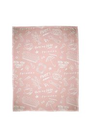 Fleece Coffee Blanket - Pink/White - One Size - Pink/White