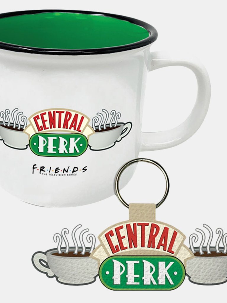 Friends Campfire Central Perk Mug Set - White/Green/Red