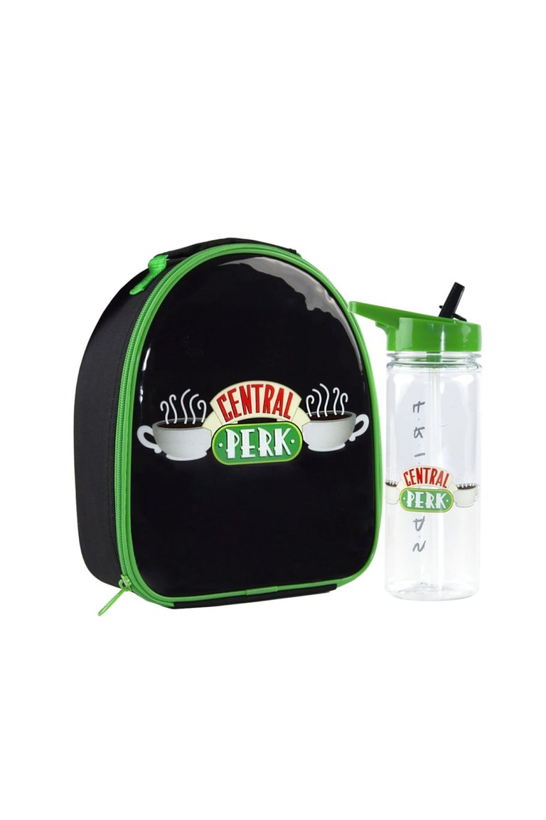Friends Central Perk Lunch Bag and Bottle Set (Black/Green) (One Size) - Black/Green