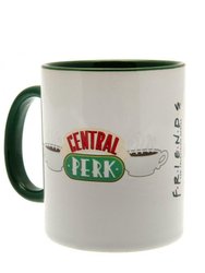 Friends Central Perk Mug and Coaster Set (Green/White/Red) (One Size)