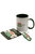 Friends Central Perk Mug and Coaster Set (Green/White/Red) (One Size) - Green/White/Red