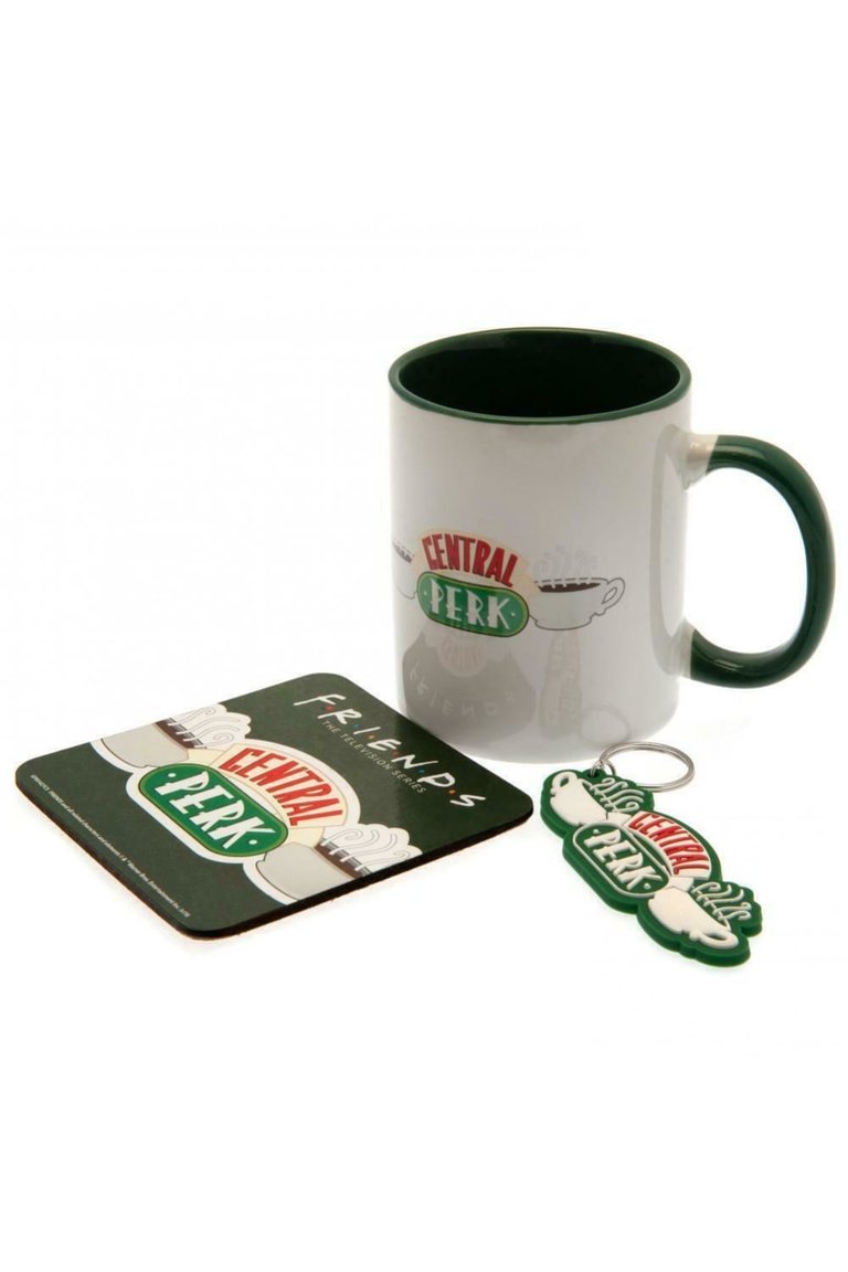 Friends Central Perk Mug and Coaster Set (Green/White/Red) (One Size) - Green/White/Red