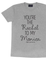 Friends Mens Rachel To My Monica T-Shirt (Gray Heather) - Gray Heather