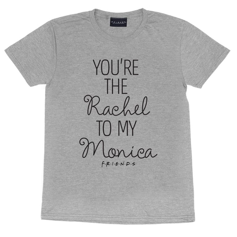 Friends Mens Rachel To My Monica T-Shirt (Gray Heather) - Gray Heather