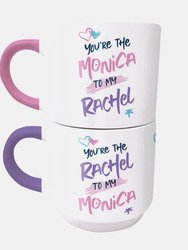 Friends Monica And Rachel Stackable Mug Set - Pink/White