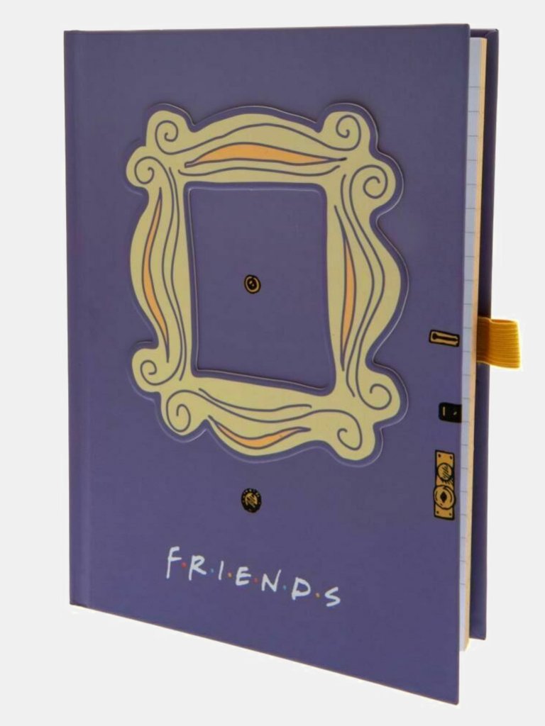 Friends Premium Frame Faux Leather A5 Notebook (Purple) (One Size) - Purple